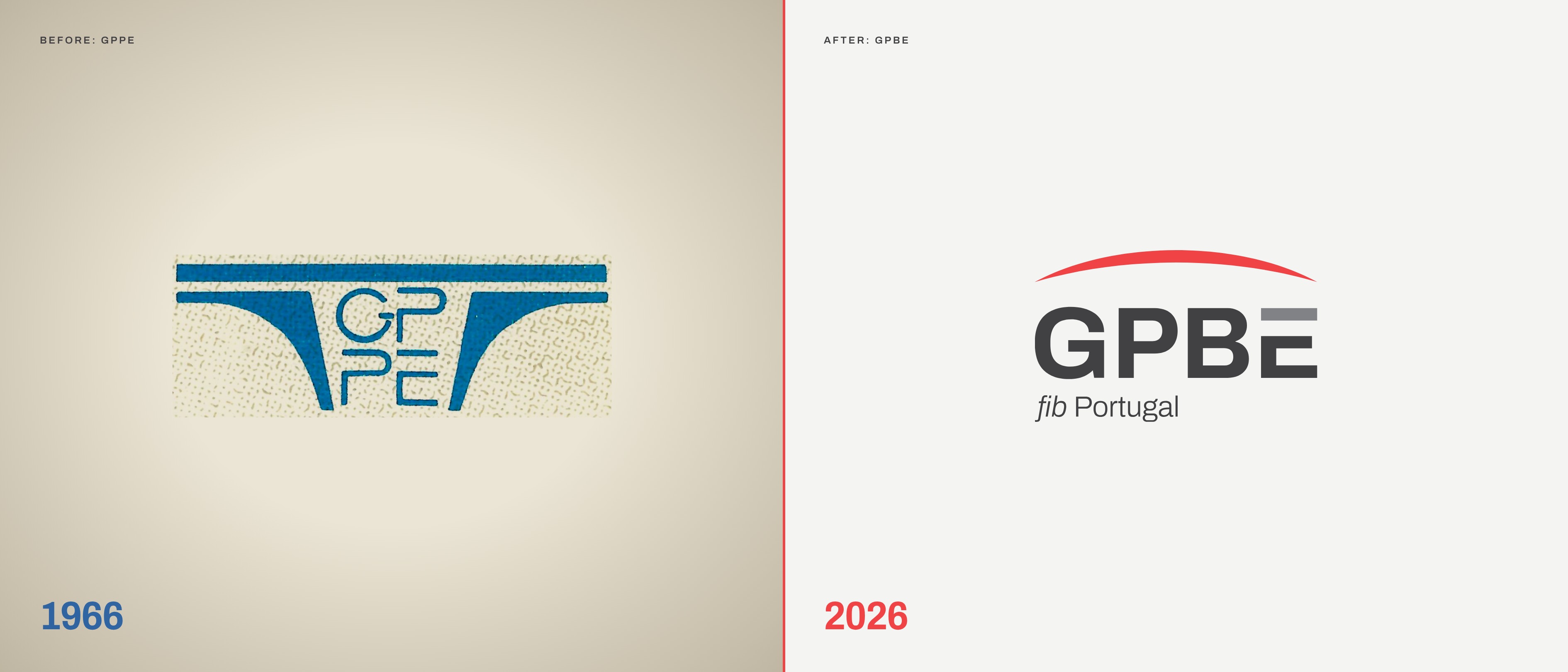 Original 1966 GPPE symbol next to the new 2026 GPBE logo