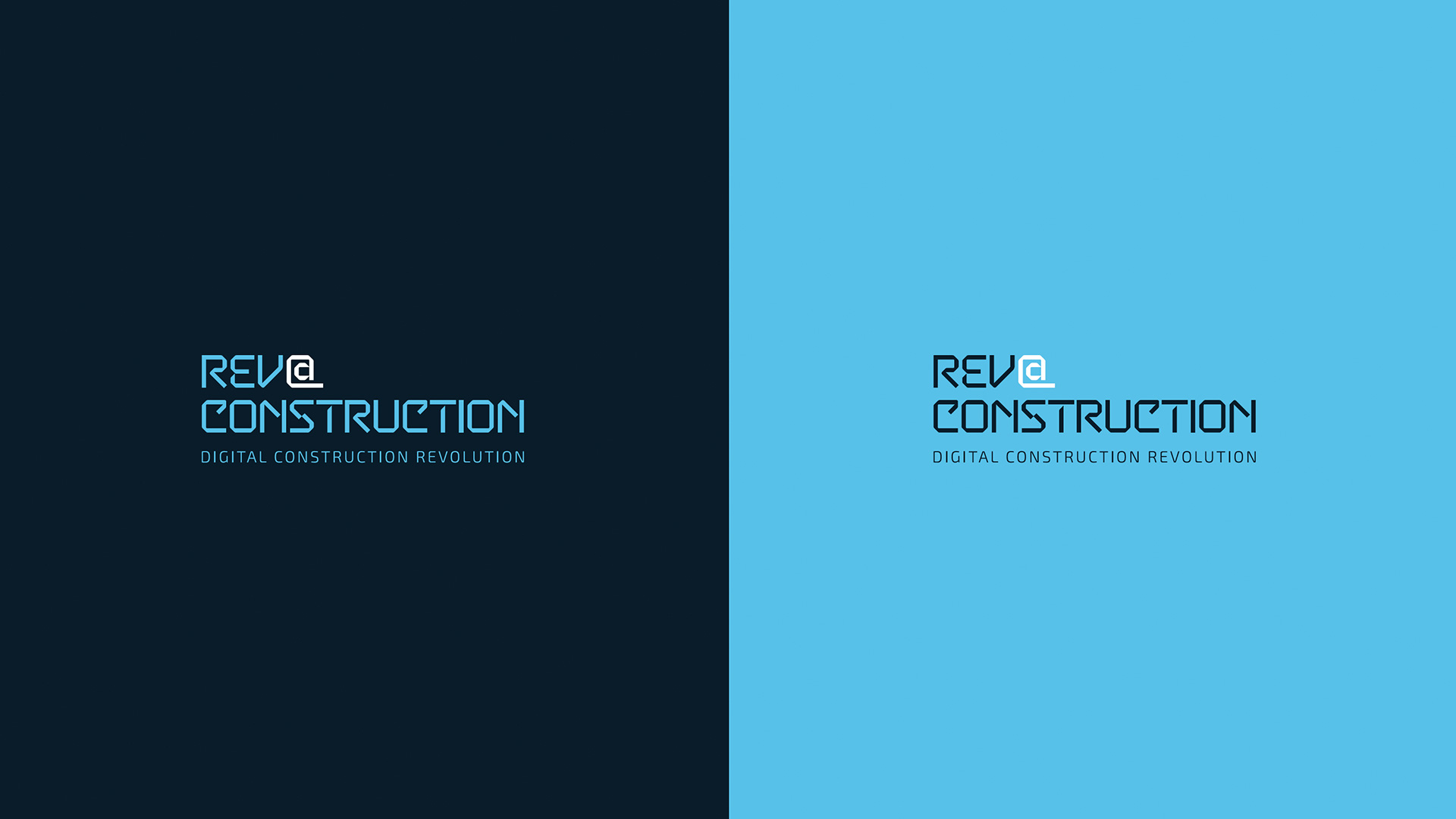 rev@construction logotype design